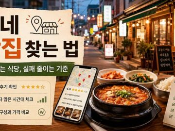 동네 맛집 실패 없이 찾는 법, 처음 가는 식당 고르는 현실적인 기준